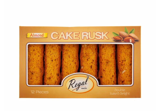 REGAL ALMOND CAKE RUSK 12PCS - Kashmir Watan Foodstores