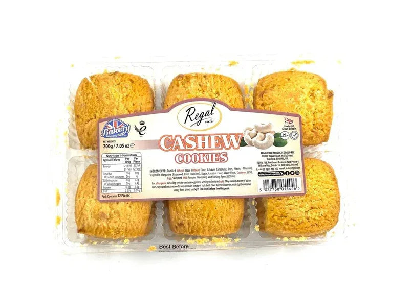 REGAL HM CASHEW COOKIES 12Pcs - Kashmir Watan Foodstores