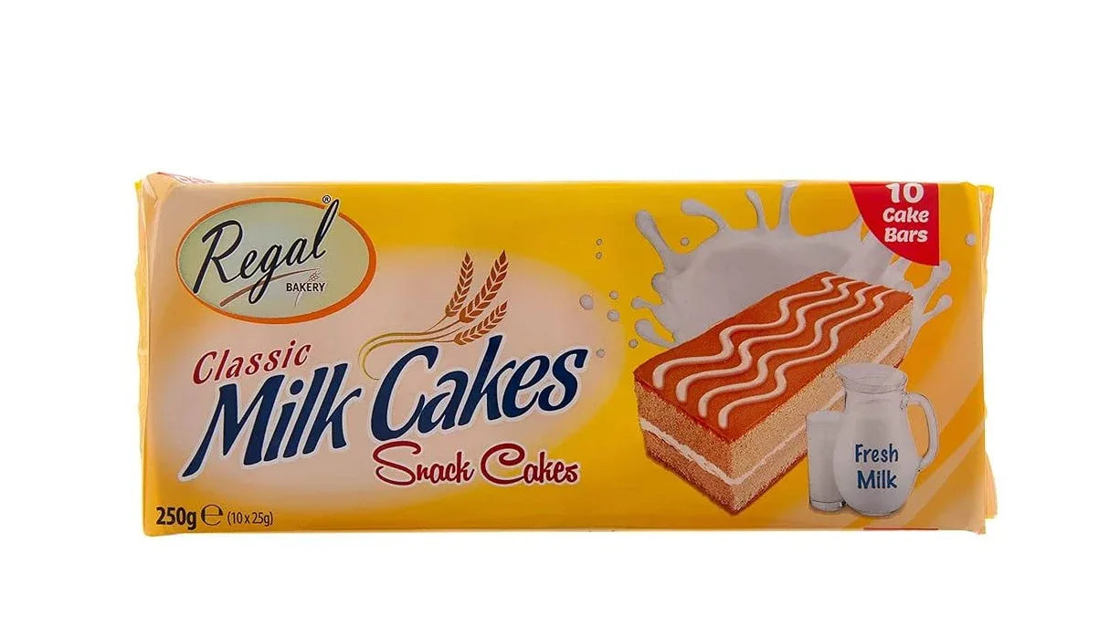 REGAL MILK SNACK CAKES 250G 10PCS - Kashmir Watan Foodstores