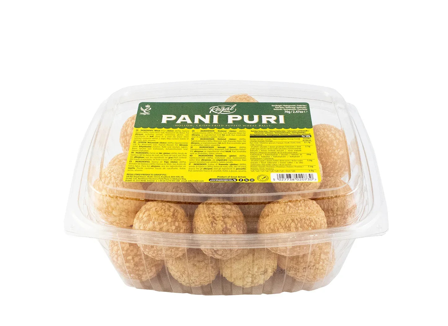 REGAL PANI PURI 70G 2.47OZ - Kashmir Watan Foodstores
