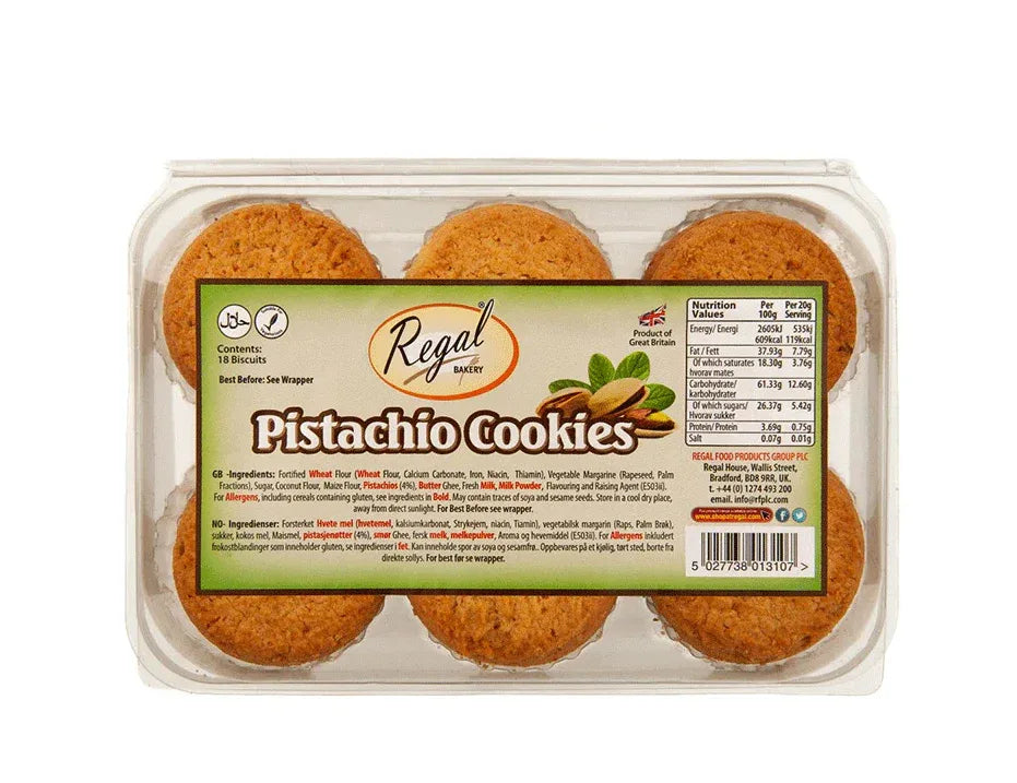 REGAL PISTACHIO COOKIES 18PCS - Kashmir Watan Foodstores