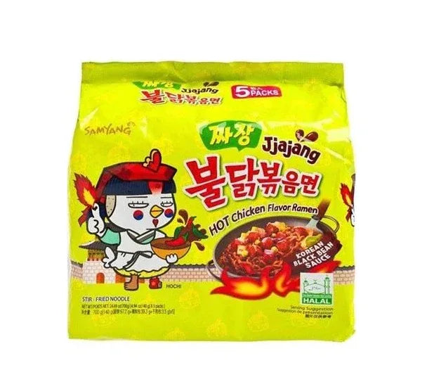 SAMYANG JJAJANG HOT CHICKEN RAMEN 5X140G - Kashmir Watan Foodstores