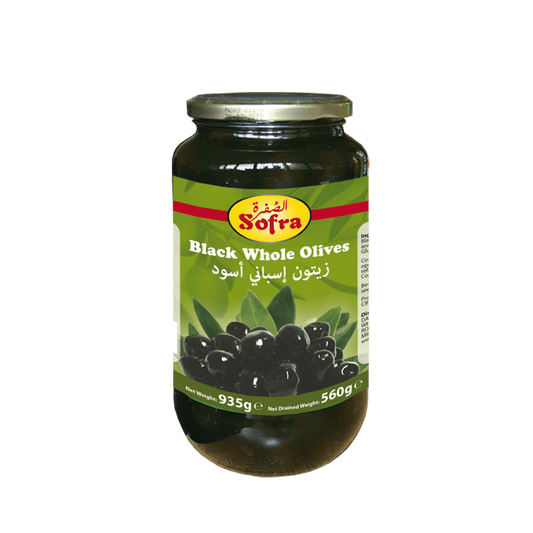 SOFRA WHOLE BLACK OLIVES 935G