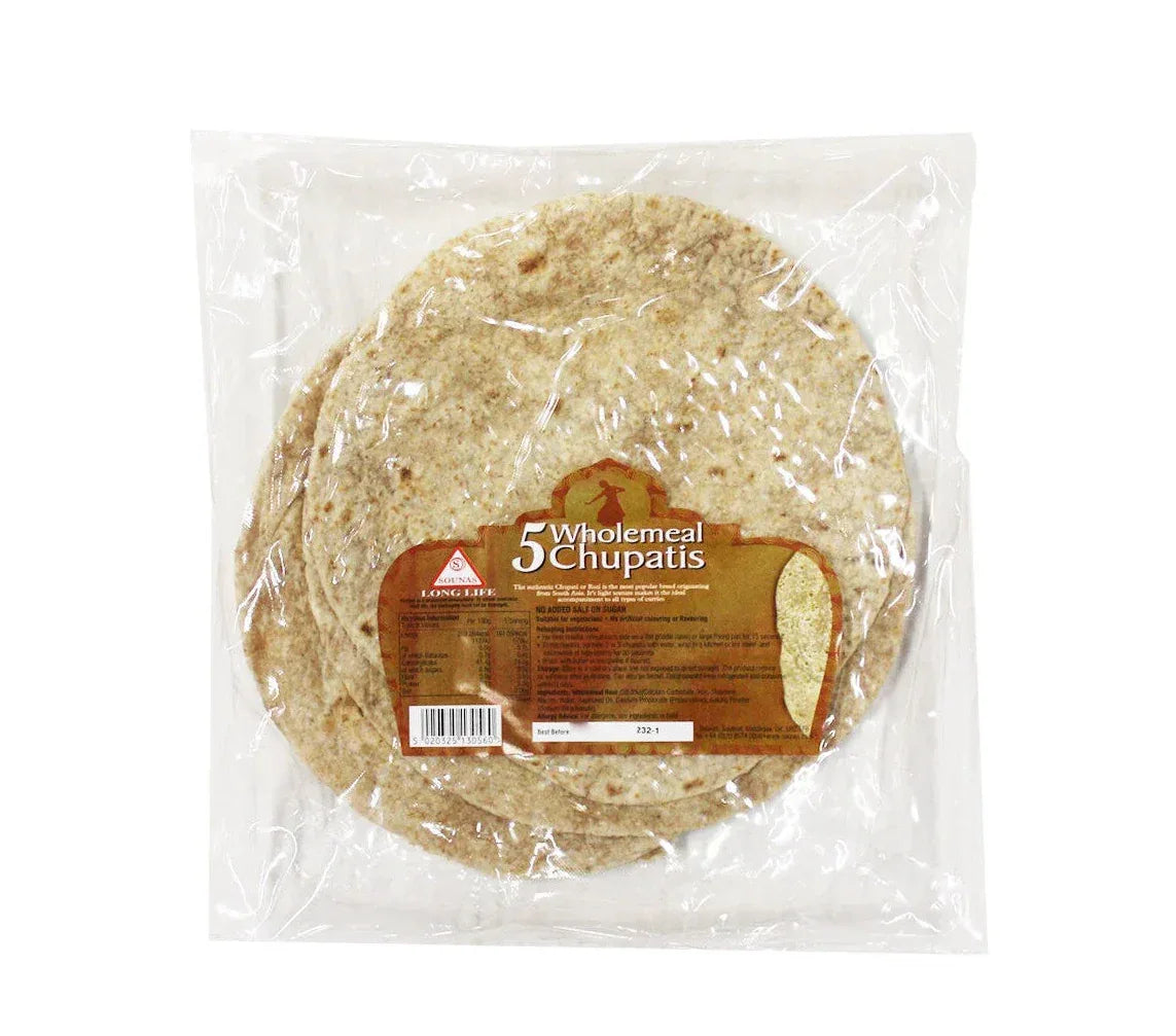 SOUNAS AUTHENTIC CHUPATIS 5PK - Kashmir Watan Foodstores