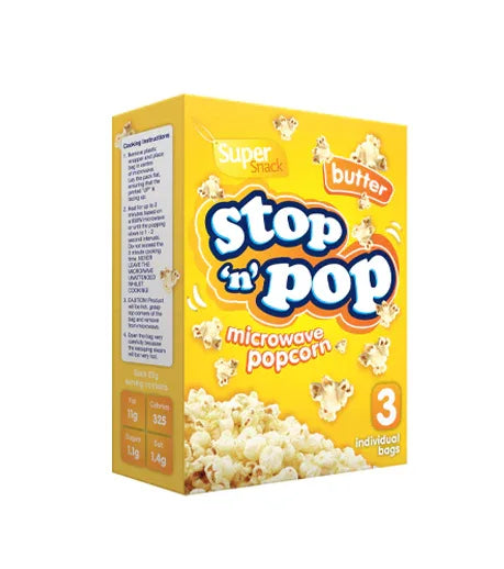 STOP N POP BUTTER POPCORN 255G - Kashmir Watan Foodstores
