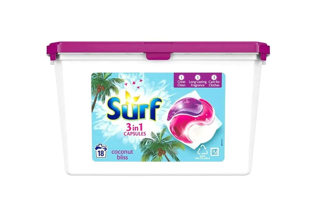 SURF 3 IN 1 CAPSULES COCONUT BLISS 18'S - Kashmir Watan Foodstores