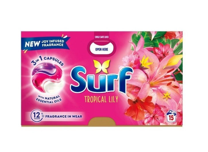 SURF TROPICAL CAPSULES 15 WASH