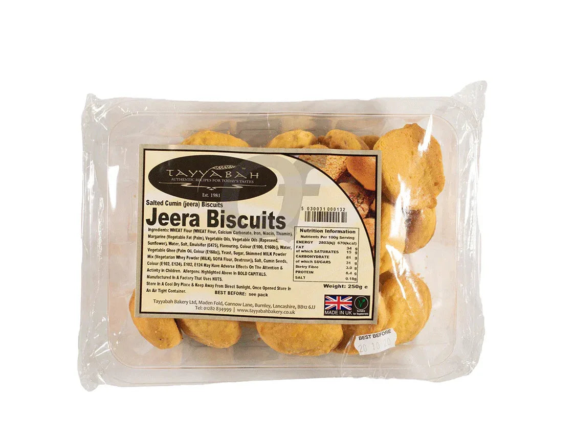 TAYB JEERA BISCUITS 250G BAG - Kashmir Watan Foodstores