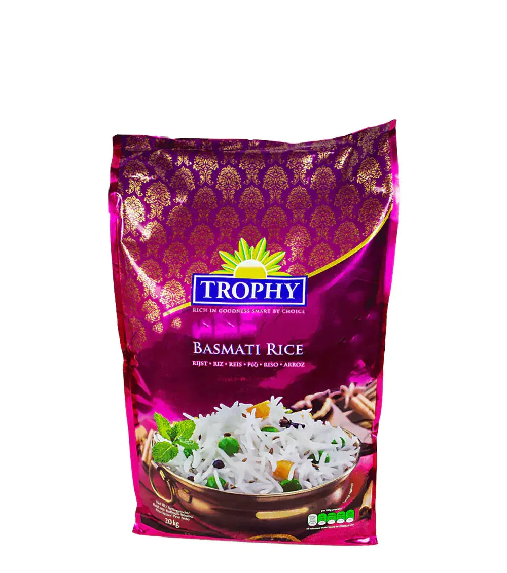 TROPHY BASMATI 20KG PM£28.99 - Kashmir Watan Foodstores
