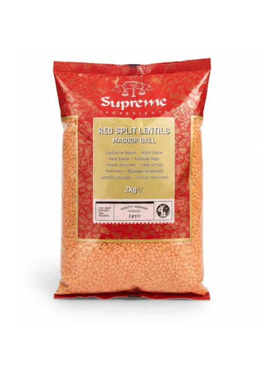 SUPREME QUALITY RED LENTILS 2KG - Kashmir Watan Foodstores