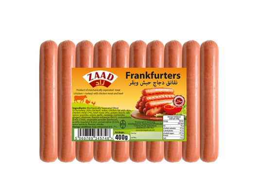 ZAAD BEEF FRANKFURTER 400G - Kashmir Watan Foodstores