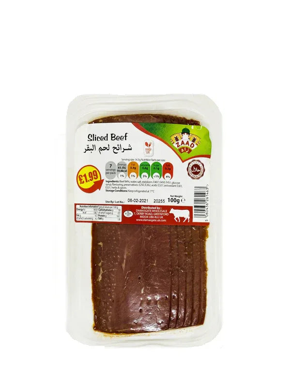 ZAAD BEEF SLICED 100G PM£2.79 - Kashmir Watan Foodstores