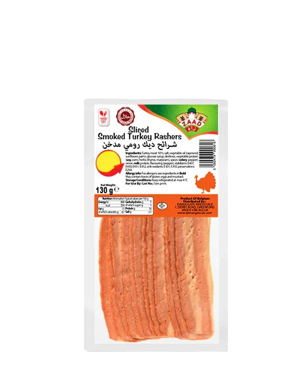 ZAAD SMOKED TURKEY RASHER 130G - Kashmir Watan Foodstores
