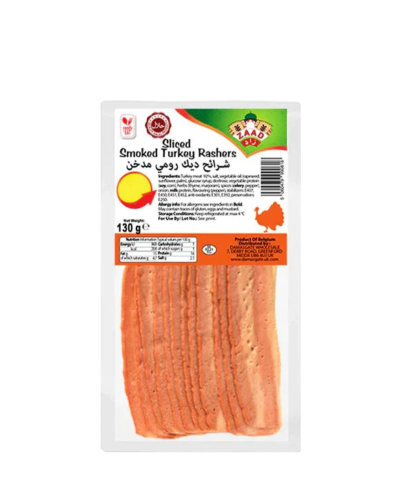 ZAAD SMOKED TURKEY RASHER 130G PM£2.99 - Kashmir Watan Foodstores