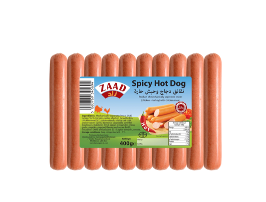 ZAAD SPICY CHICKEN HOT DOG 400G - Kashmir Watan Foodstores