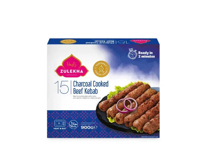 ZULEKHA CHARCOAL BEEF KEBAB 900G - Kashmir Watan Foodstores