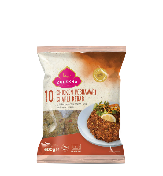 ZULEKHA CHICKEN PESHAWARI CHAPLI KEBAB 600G - Kashmir Watan Foodstores
