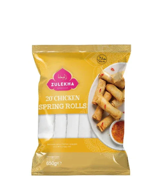 ZULEKHA CHICKEN SPRING ROLL 20PK - Kashmir Watan Foodstores