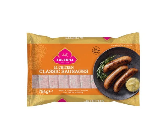 ZULEKHA CLASSIC CHICKEN SAUSAGES 14 784g - Kashmir Watan Foodstores
