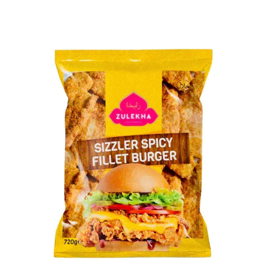 ZULEKHA SIZZLER SPICY FILLET BURGER 720G - Kashmir Watan Foodstores