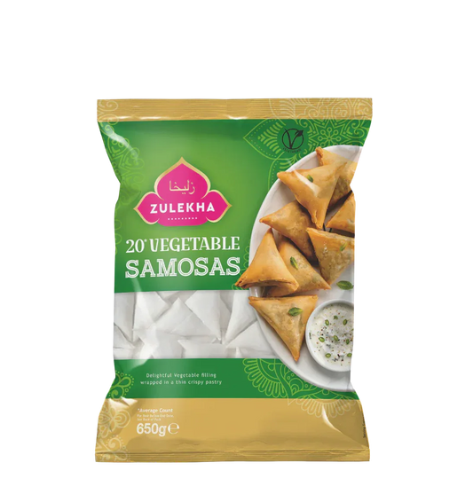 ZULEKHA VEG SAMOSA 20'S 650g - Kashmir Watan Foodstores