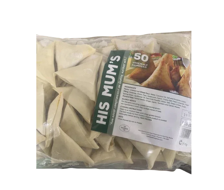 HIS MUM VEG SAMOSA 50'S-1500G - Kashmir Watan Foodstores