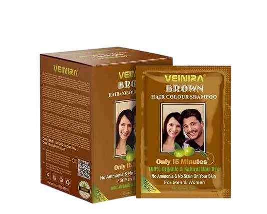 VEINIRA BROWN HAIR SHAMPOO 10 SACHETS 02096 - Kashmir Watan Foodstores