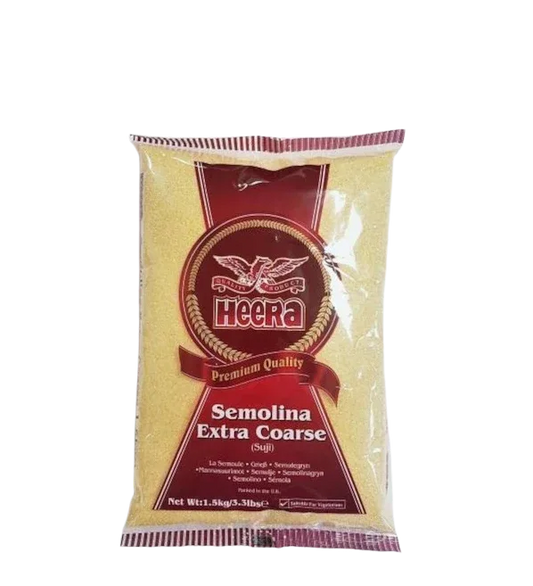 HEERA SEMOLINA EXTRA COARSE SUJI 1.5KG - Kashmir Watan Foodstores