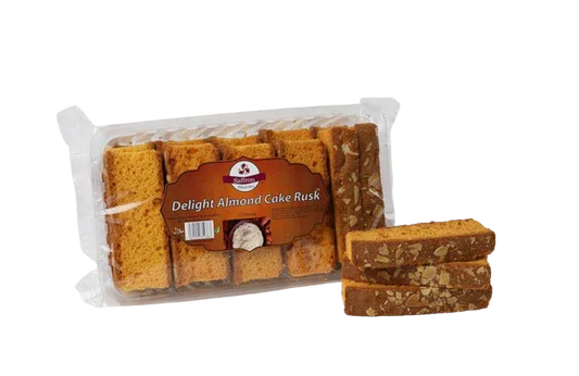 SAFFRON ALMOND CAKE RUSK 12PCS - Kashmir Watan Foodstores