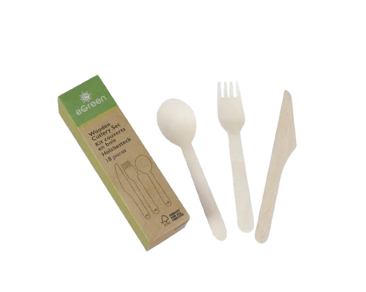 EGREEN WOODEN FORKS 18PCS - Kashmir Watan Foodstores