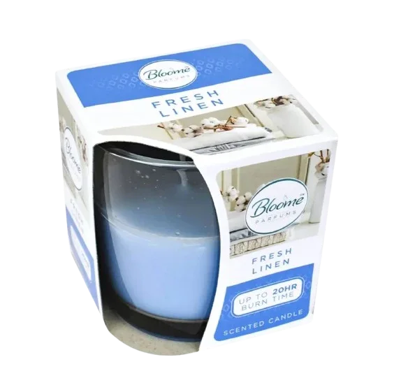 BLOOME FRESH LINENSECENTED CANDLE 95G - Kashmir Watan Foodstores
