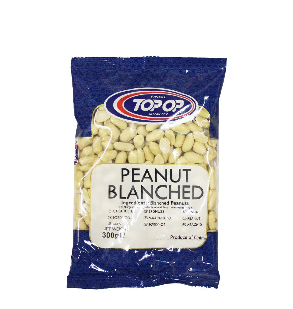 TOP OP BLANCHED PEANUT 300G - Kashmir Watan Foodstores